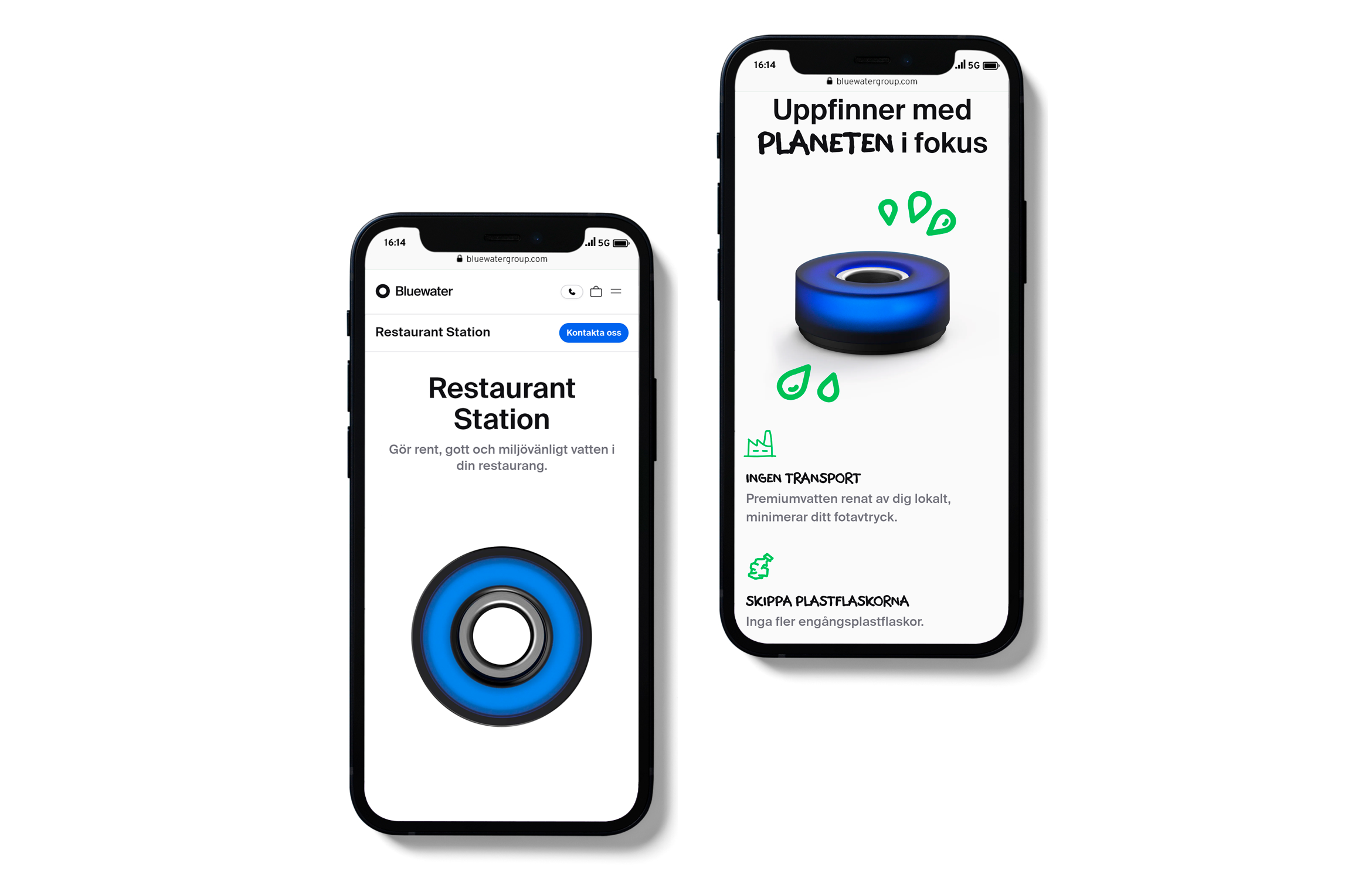 Bluewater - Mobile views comparison