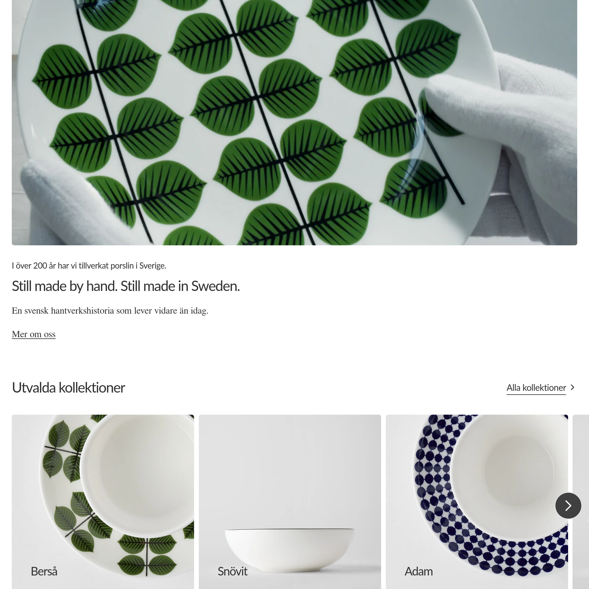 Gustafsberg screnshot - kollektioner