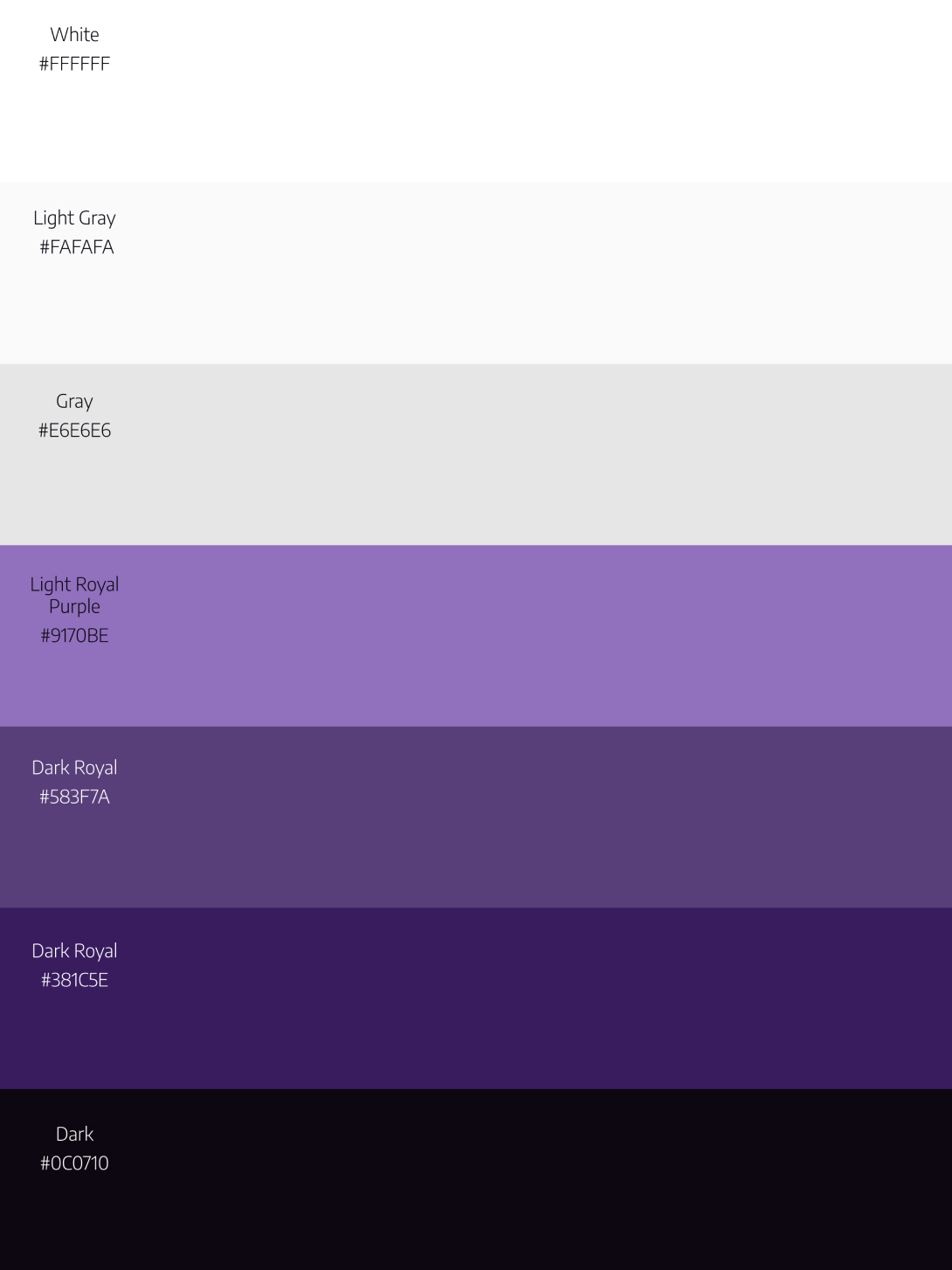 Prossioni - Brand color palette